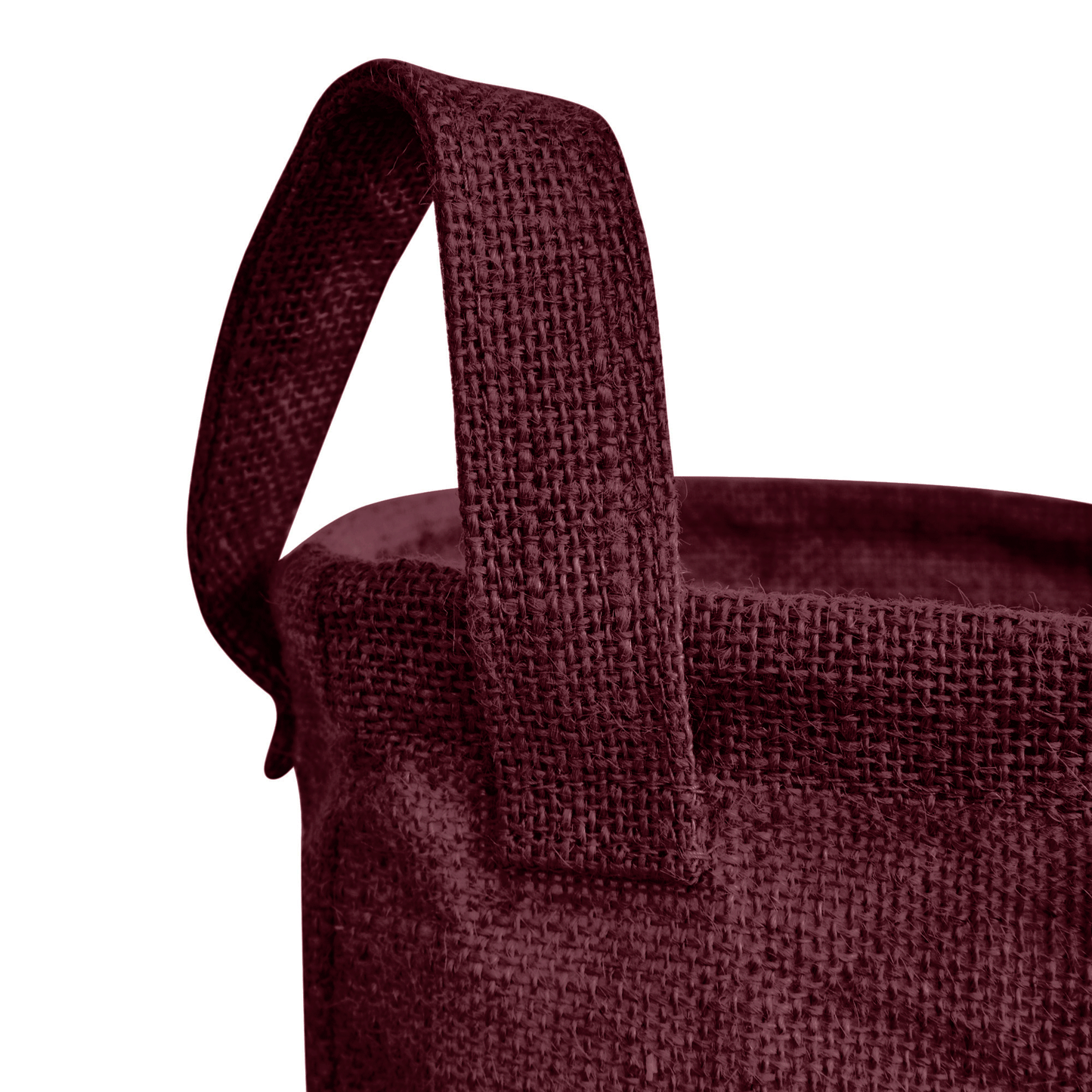 Jute Storage Bins – Set of 4 Foldable Baskets – Laundry Basket Decorative Woven Storage Basket with Handles for Living Room, Bedroom