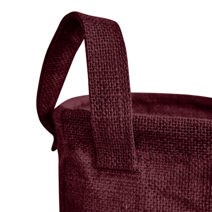 Jute Storage Bins – Set of 4 Foldable Baskets – Laundry Basket Decorative Woven Storage Basket with Handles for Living Room, Bedroom