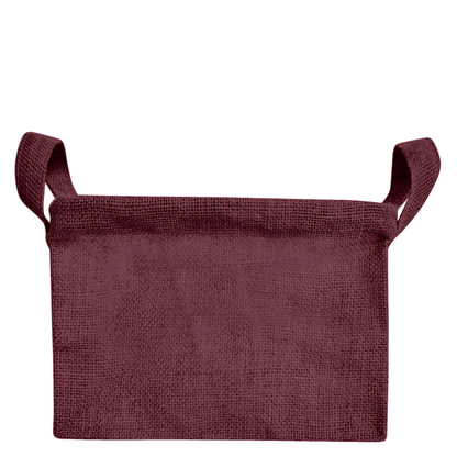 Jute Storage Baskets – Rectangular Organizer Bins with Handles  – Mini Hampers for Small Clothes, Toys & Shoes (Set of 4)