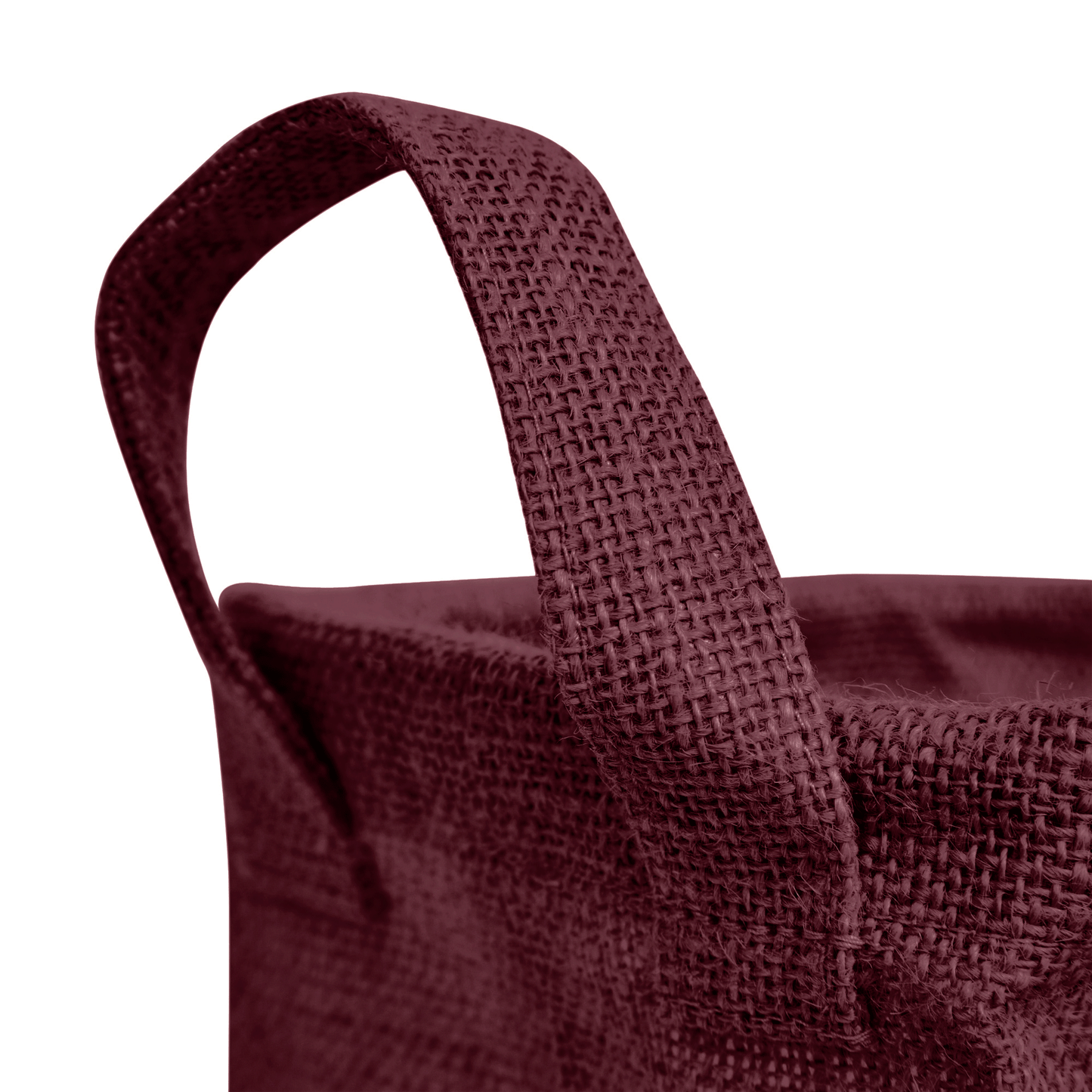 Jute Storage Baskets – Rectangular Organizer Bins with Handles  – Mini Hampers for Small Clothes, Toys & Shoes (Set of 4)