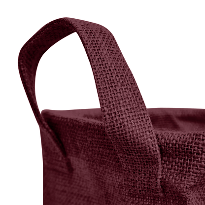 Jute Storage Baskets – Rectangular Organizer Bins with Handles  – Mini Hampers for Small Clothes, Toys & Shoes (Set of 4)