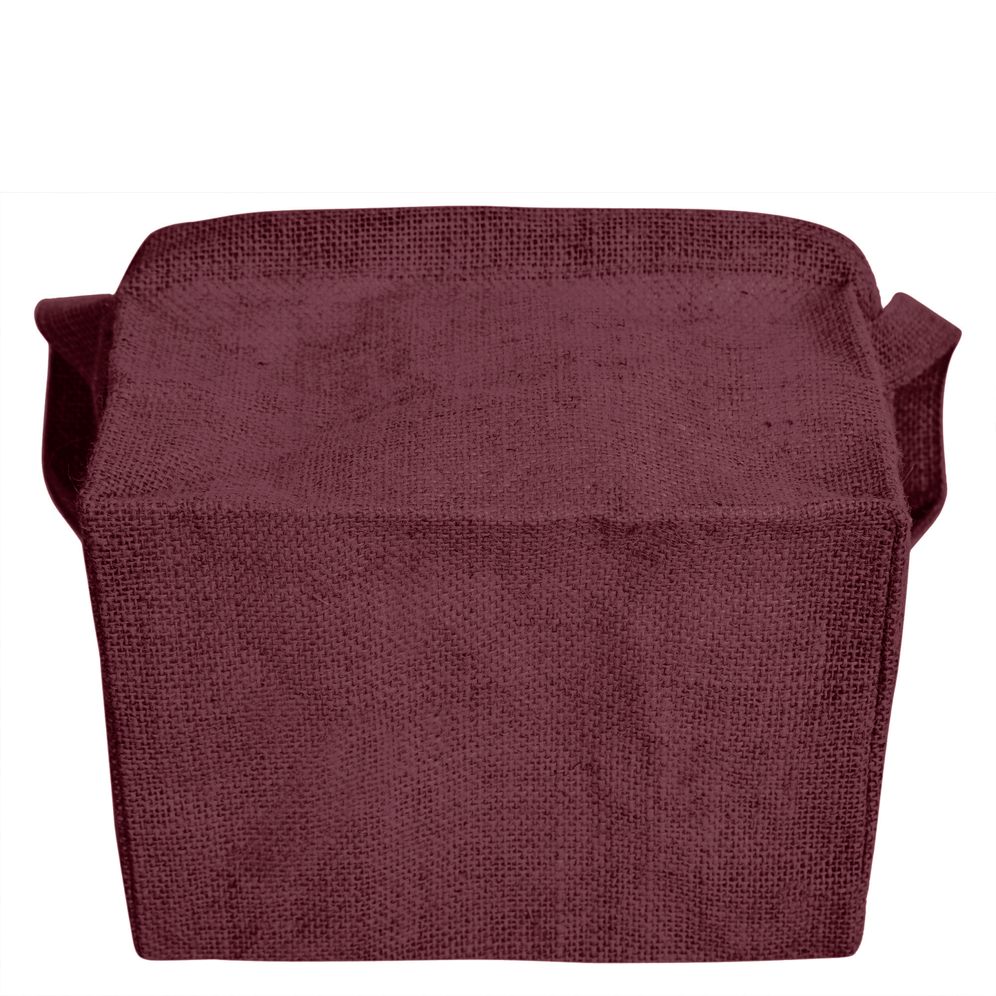 Jute Storage Baskets – Rectangular Organizer Bins with Handles  – Mini Hampers for Small Clothes, Toys & Shoes (Set of 4)