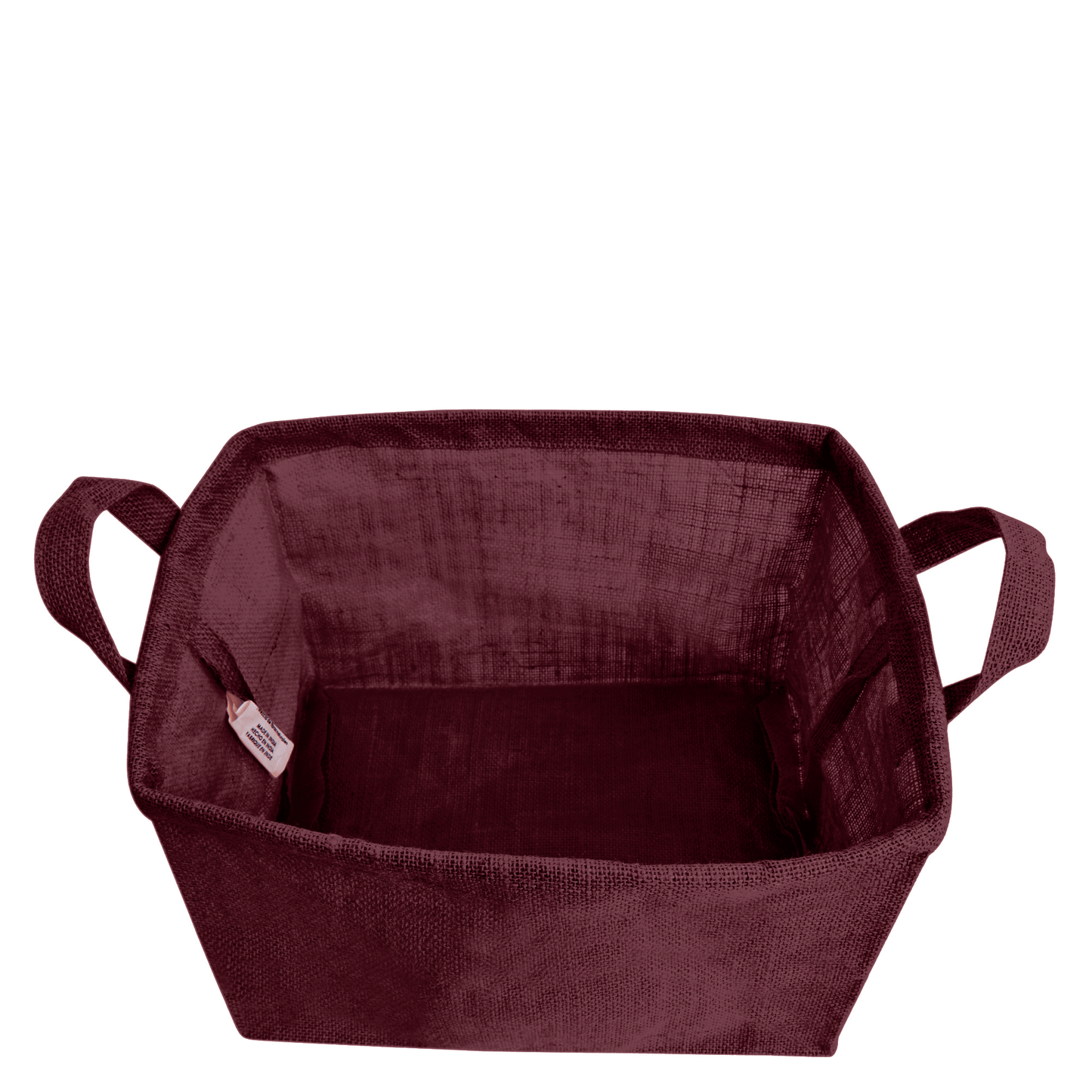 Coloured Collapsible Jute Baskets – Laundry Basket  Storage with Handles for Living Room, Bedroom – Small Clothes & Toys (Set of 4)