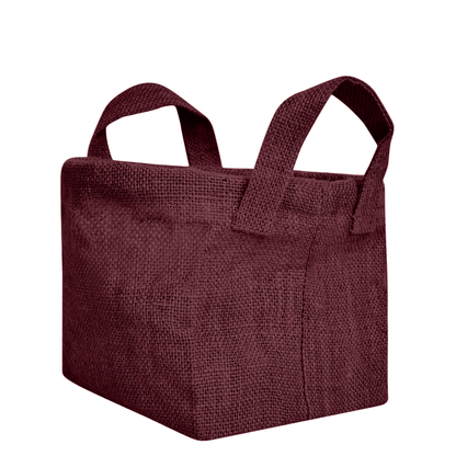 Jute Storage Baskets – Rectangular Organizer Bins with Handles for Living Room, Bedroom – Ideal for Storing Toys, Books, and Small Items (Packs of 4)