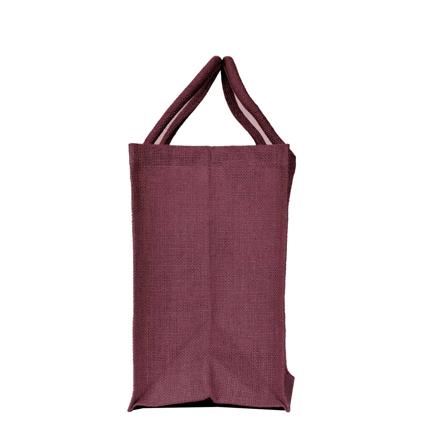 Jute Shopping Bags – Red, Pink, Green & Orange – Reusable Burlap Totes for Gifts, Promotions & More (Packs of 4)