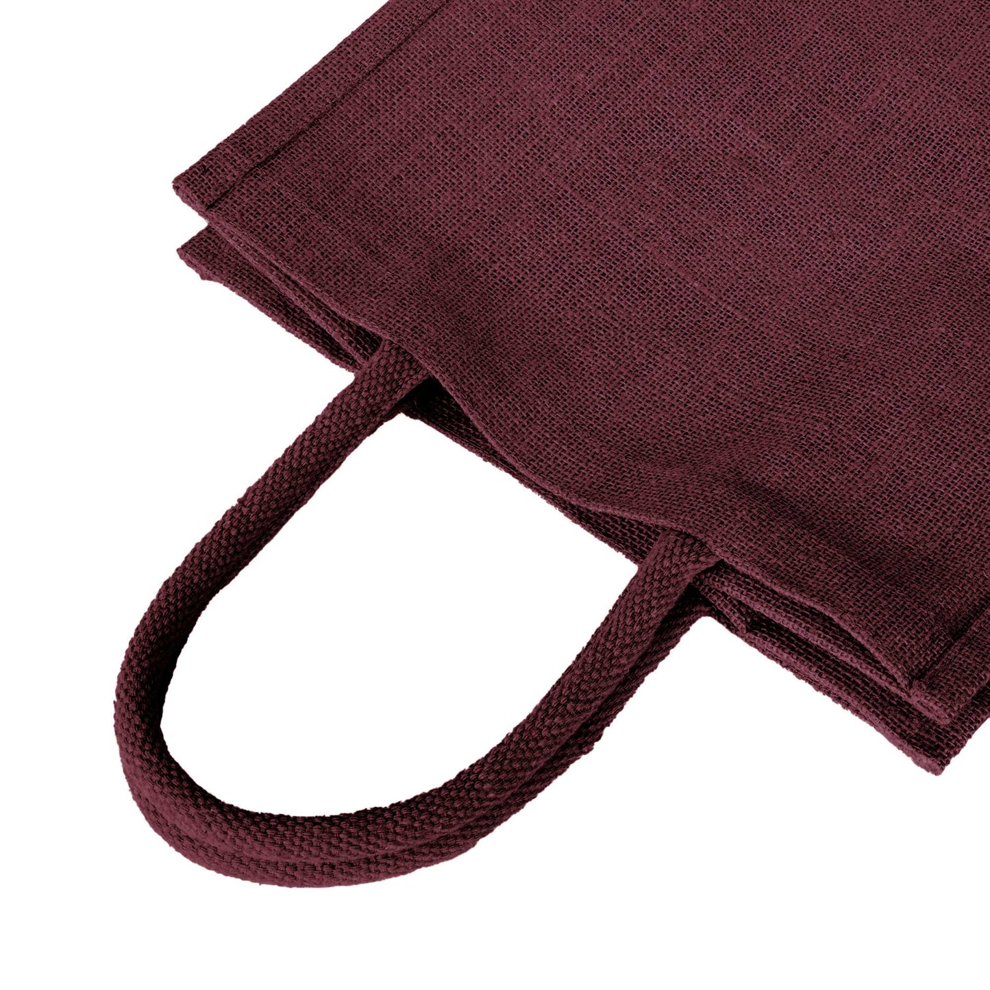 Jute Shopping Bags – Red, Pink, Green & Orange – Reusable Burlap Totes for Gifts, Promotions & More (Packs of 4)