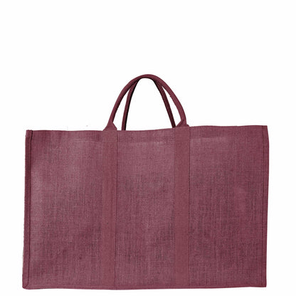 Jute Shopping Bags – Red, Pink, Green & Orange – Reusable Burlap Totes for Gifting, Promotions & Everyday Use (Packs of 4)