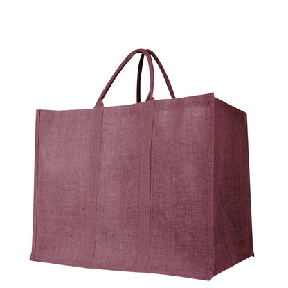 Jute Shopping Bags – Red, Pink, Green & Orange – Reusable Burlap Totes for Gifting, Promotions & Everyday Use (Packs of 4)