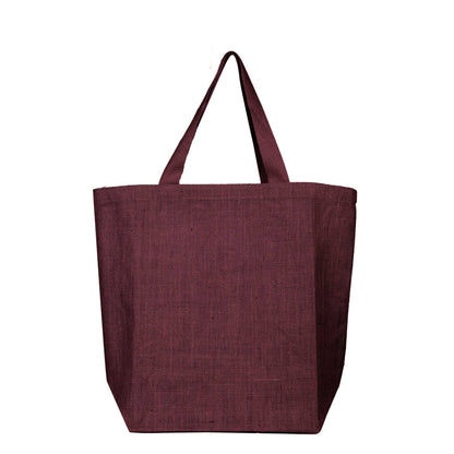 Wholesale Jute Tote Shoulder Bags – Shopping, Weddings, Promotional, Travel & DIY Gift Bags (Packs of 4)