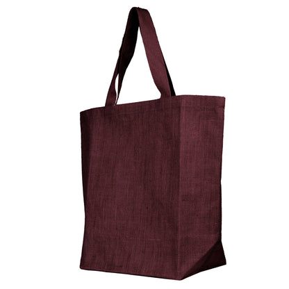 Wholesale Jute Tote Shoulder Bags – Shopping, Weddings, Promotional, Travel & DIY Gift Bags (Packs of 4)