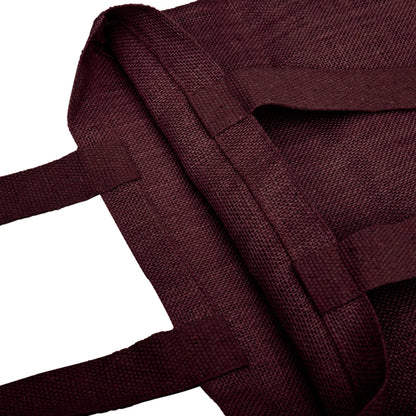 Jute Burlap Bags – Red, Pink, Green & Orange – Reusable for Gifts, Beach, Weddings & Shopping (Set of 4)