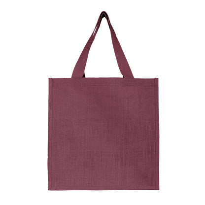 Reusable Jute Bags – Shopping, Gifting, Wedding, Daily Use – Deep Red, Pink, Green & Orange (Set of 4)