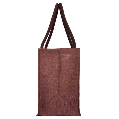 Jute Tote Bags – Red, Pink, Green & Orange – Reusable Burlap Bags for Shopping & Everyday Use (Set of 4)