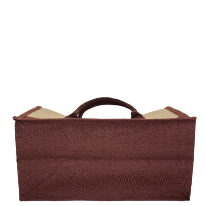 Jute Tote Bags – Red, Pink, Green & Orange – Reusable Burlap Bags for Shopping & Everyday Use (Set of 4)