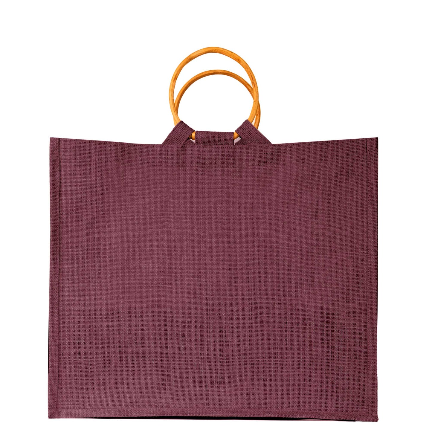 Jute Tote Bags for Wholesale – Reusable Burlap Bags with Cane Handles for Shopping & Beach (Set of 4)