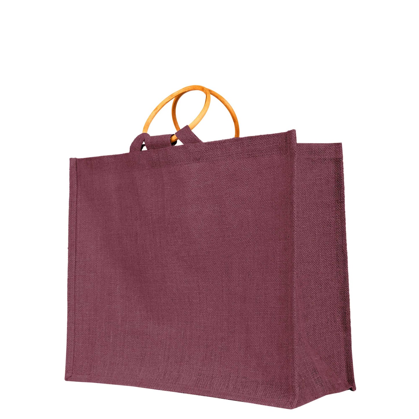 Jute Tote Bags for Wholesale – Reusable Burlap Bags with Cane Handles for Shopping & Beach (Set of 4)
