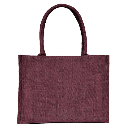 Bright Jute Tote Bags – Reusable Burlap Totes for Daily Use, Shopping, Travel, Holidays & Special Events (Set of 4)