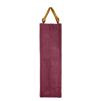 Wholesale Coloured Jute Wine Gift Bags with PVC Window – Reusable Single Bottle Carriers for Parties & Celebrations (Pack of 7)