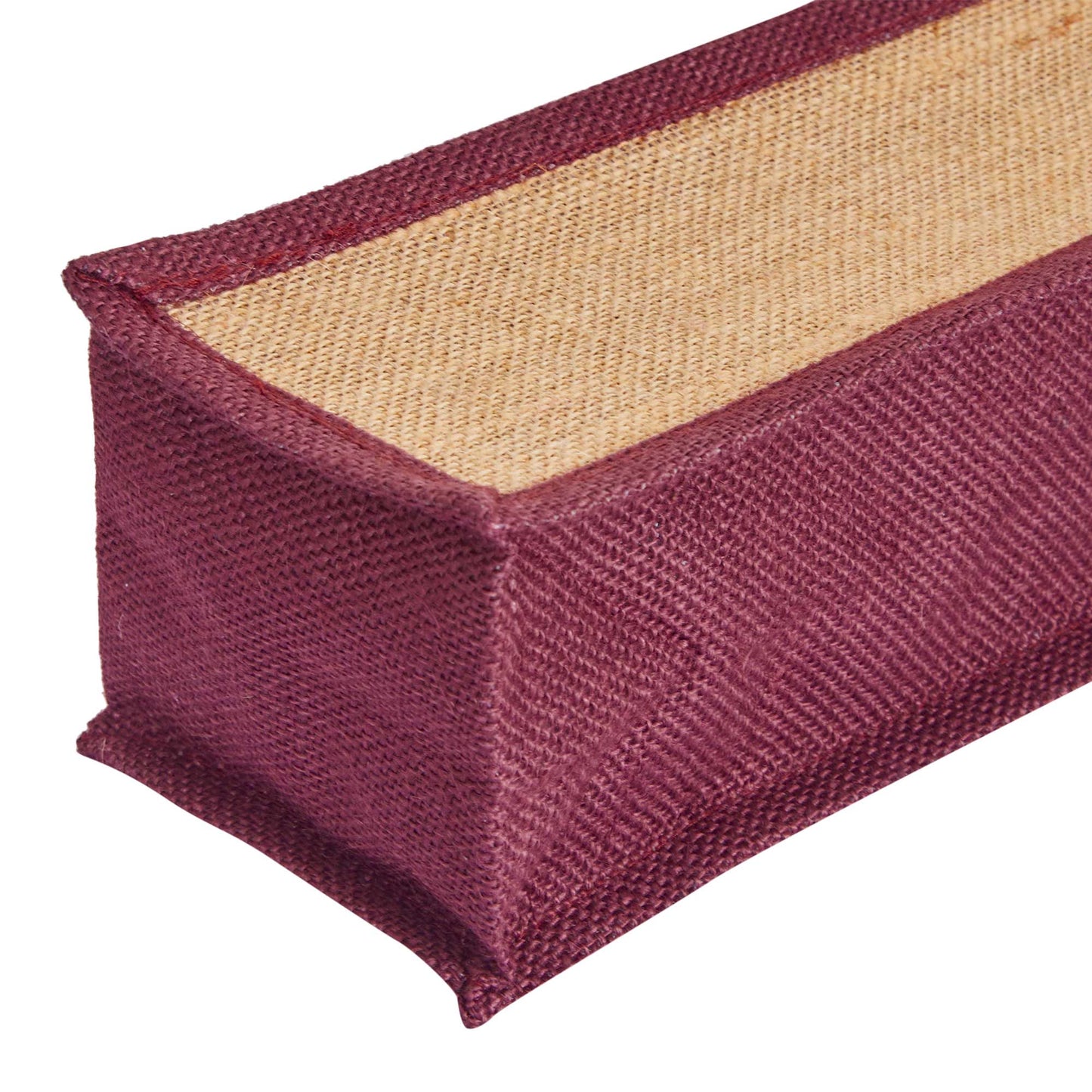 Jute Wine Gift Bags with Cane Handles –Coloured Single-Bottle Bag–  New Year, Weddings, Birthdays, Parties, Christmas & Special Occasion (Packs of 6)