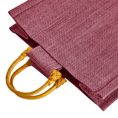 Coloured Jute Wine Burlap Gift Bags – Reusable 2-Bottle Totes, Gifting, Weddings, Parties & Holidays (Packs of 6)