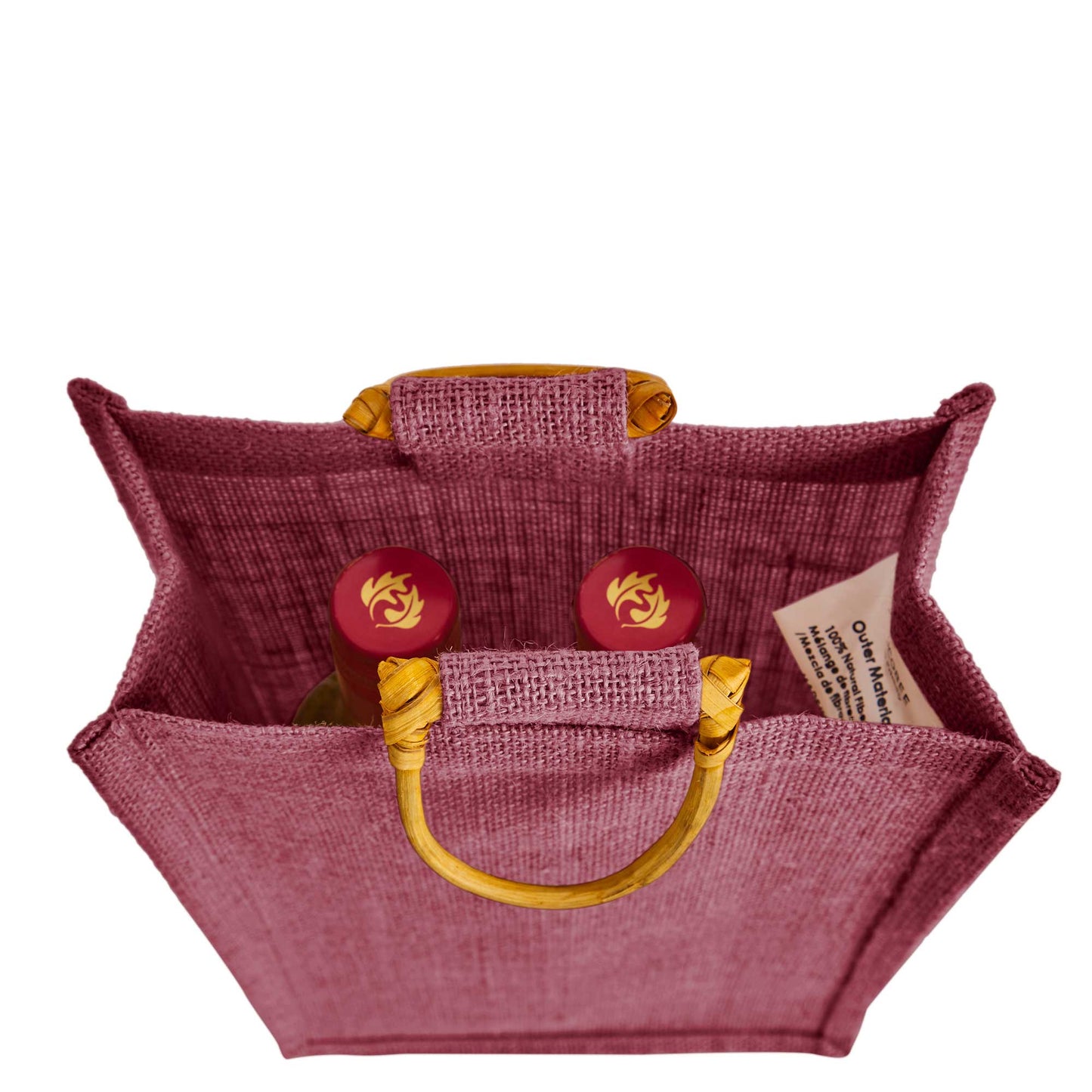 Coloured Jute Wine Burlap Gift Bags – Reusable 2-Bottle Totes, Gifting, Weddings, Parties & Holidays (Packs of 6)