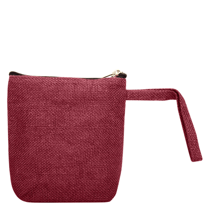 Jute Cosmetic Bags for Women – Burlap Makeup, Toiletry & Coin Pouches, Perfect for Travel or Gifting  (Packs of 6)