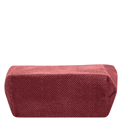 Colourful Jute Cosmetic Bags – Flat-Bottom Zippered Pouches for Makeup & Toiletries (Packs of 6)