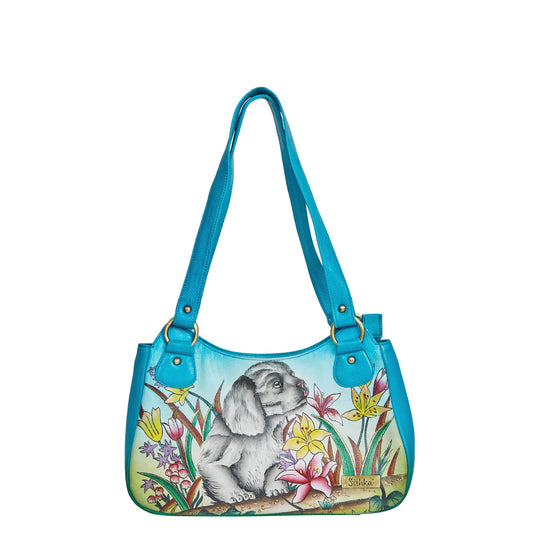 Puppy Animal Hand-painted Shoulder Bag
