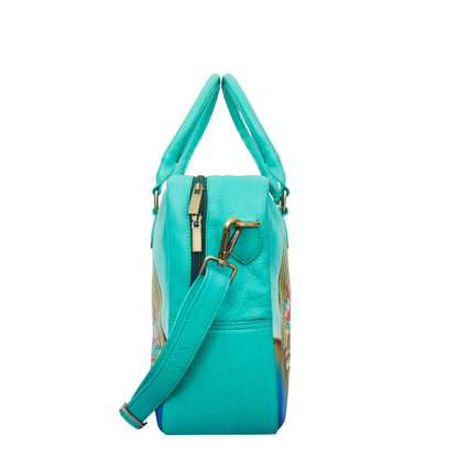 Peacock Hand-Painted Business Bag