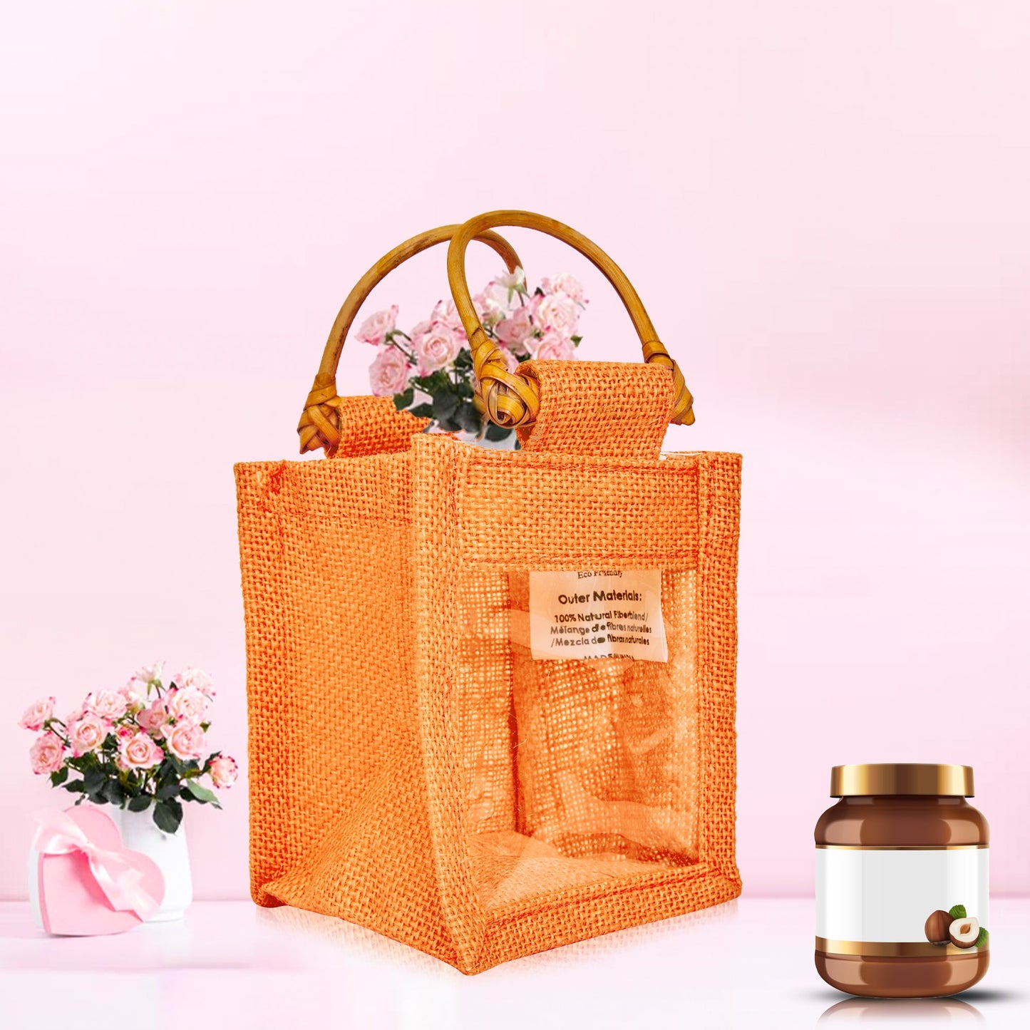 Burlap Gift Bags  – Natural Jute Pouches for Wedding, Christmas, New Year, Parties, Birthday Gifts (Packs of 7)