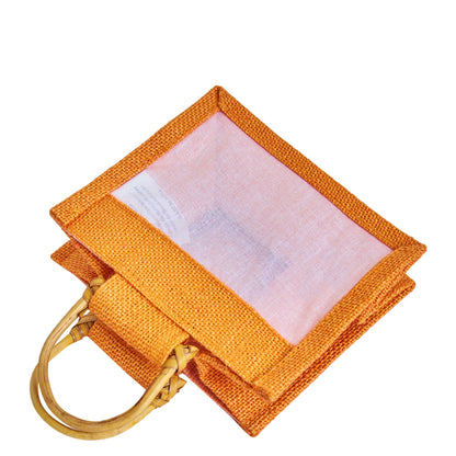 Coloured Jute Gift Bags with Organza Burlap Pouches for Wedding Favors, Party  & Gift (Packs of 7 )