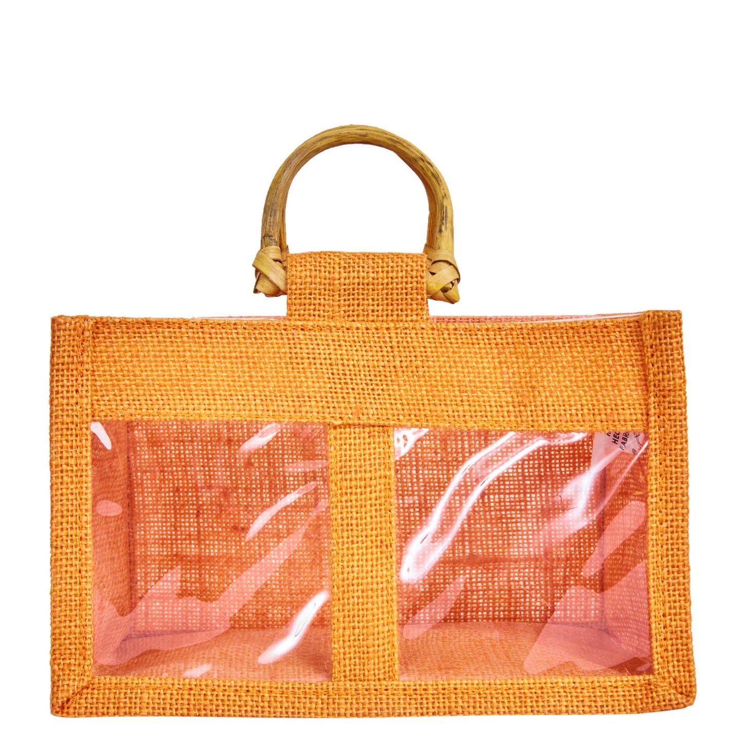 Coloured Jute Gift Bags with Cane Handles – Burlap Pouches for Weddings, Bridesmaid Gifts, Parties (7 Pcs)