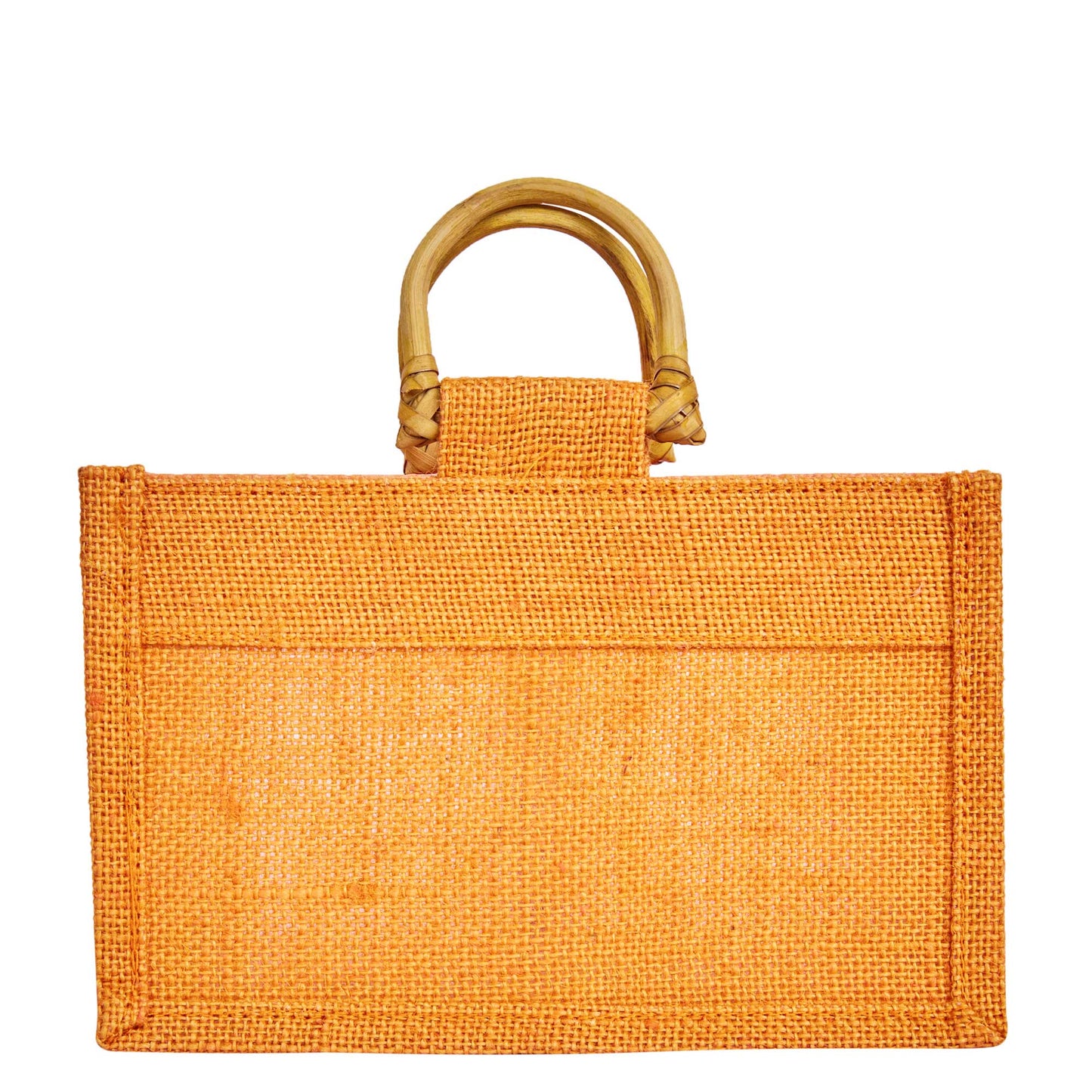 Coloured Jute Gift Bags with Cane Handles – Burlap Pouches for Weddings, Bridesmaid Gifts, Parties (7 Pcs)