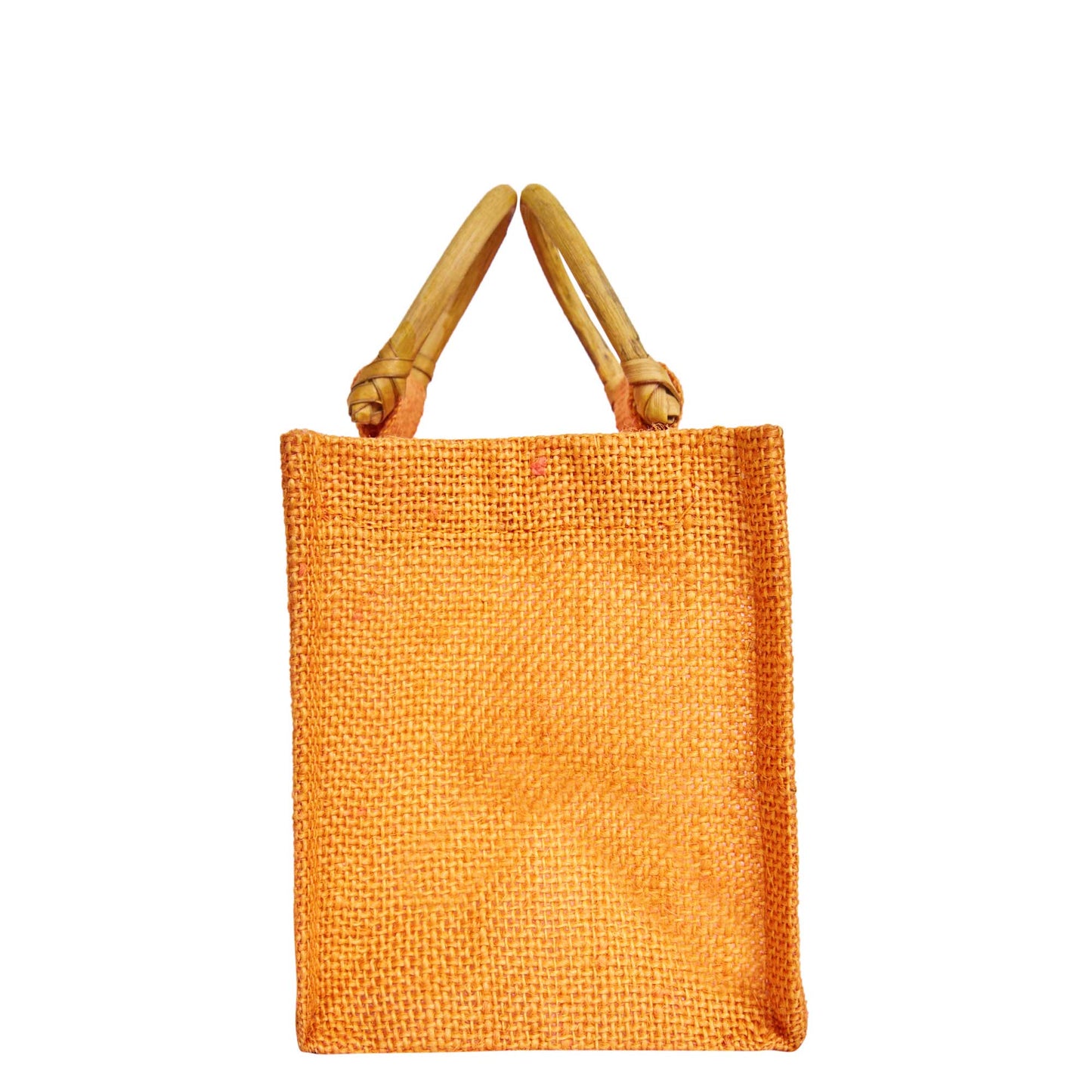Coloured Jute Gift Bags with Cane Handles – Burlap Pouches for Weddings, Bridesmaid Gifts, Parties (7 Pcs)