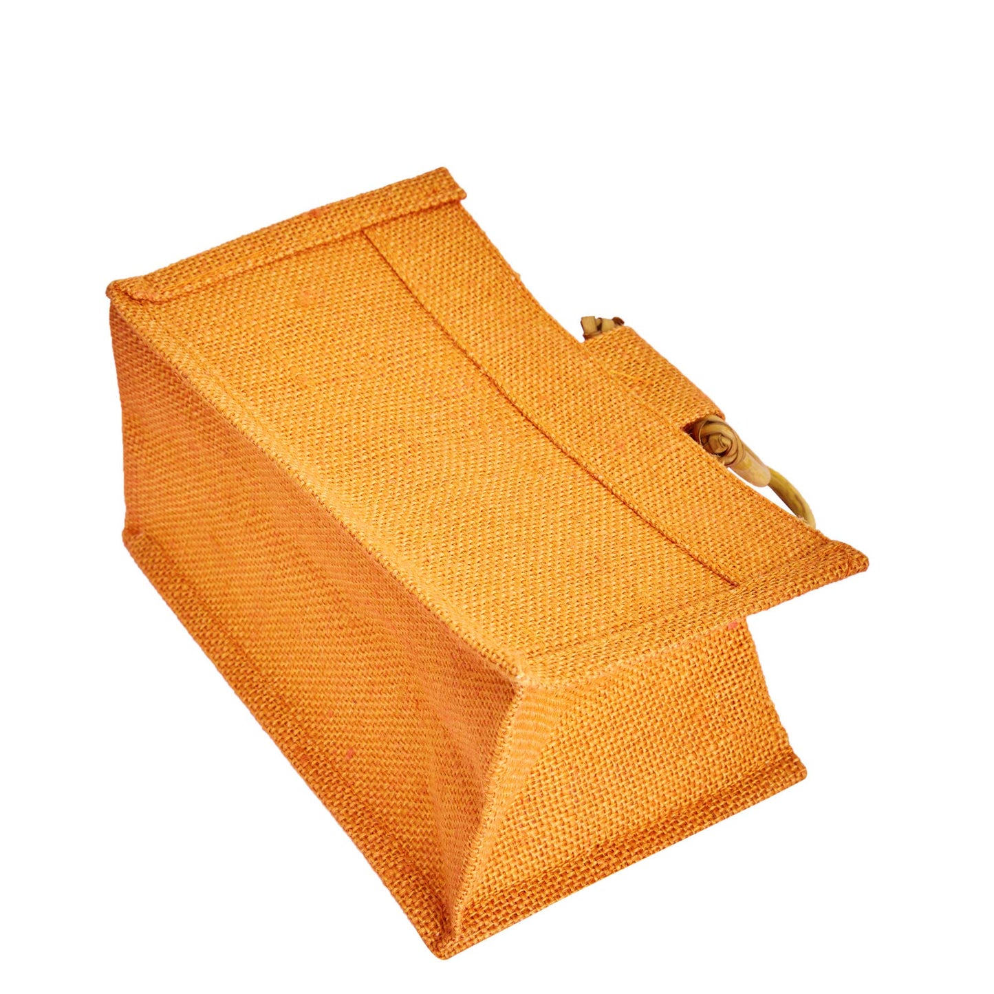 Coloured Jute Gift Bags with Cane Handles – Burlap Pouches for Weddings, Bridesmaid Gifts, Parties (7 Pcs)