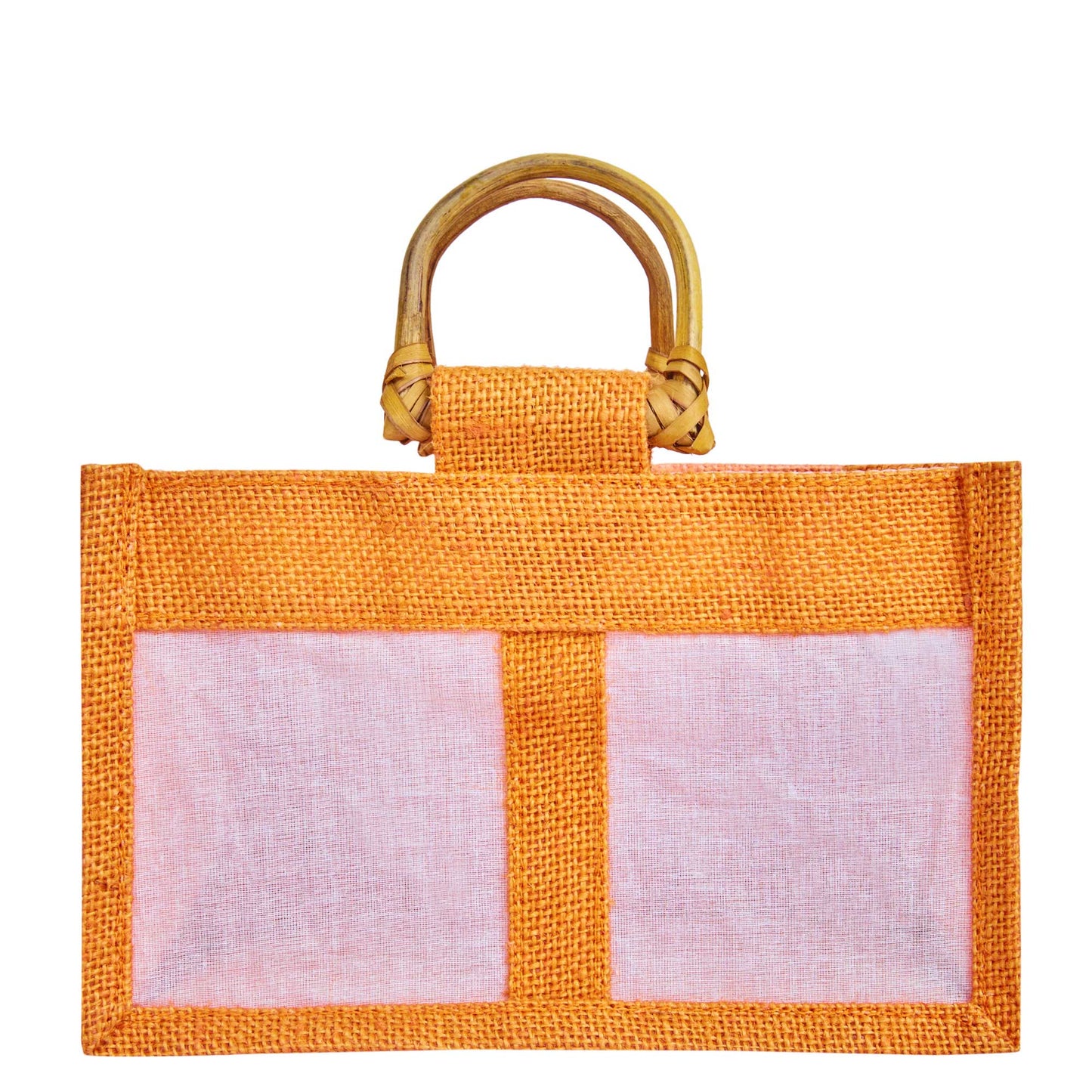 Coloured Jute Gift Bags with Organza Panels –Pouches for Weddings, Birthdays, Christmas, New Year (7 Pcs)