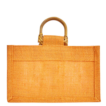 Coloured Jute Gift Bags with Organza Panels –Pouches for Weddings, Birthdays, Christmas, New Year (7 Pcs)