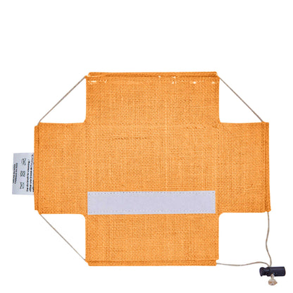 Coloured  Jute Gift Boxes with Drawstring & PVC Window – Burlap Baskets for Weddings, Events & Gifting (7 Pcs)