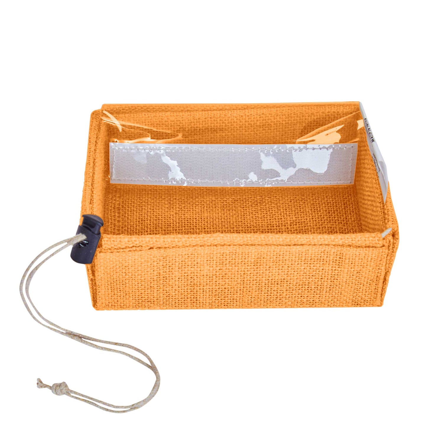 Coloured  Jute Gift Boxes with Drawstring & PVC Window – Burlap Baskets for Weddings, Events & Gifting (7 Pcs)