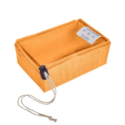 Coloured  Jute Gift Boxes with Drawstring & PVC Window – Burlap Baskets for Weddings, Events & Gifting (7 Pcs)