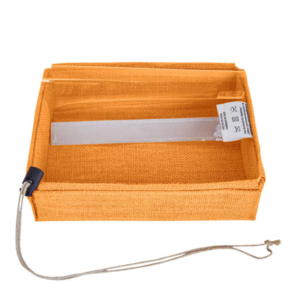 Coloured Juco Gift Boxes with Drawstring & PVC Window –Reusable Baskets for Gifting, Jewellery, Storage & Décor ( Packs of 7 )