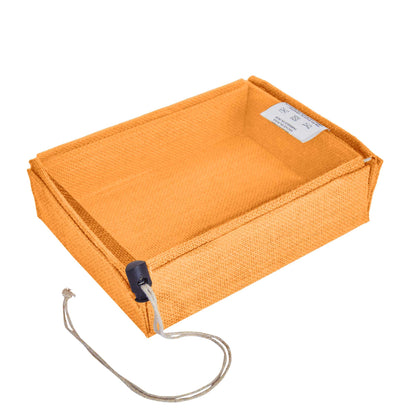 Coloured Juco Gift Boxes with Drawstring & PVC Window –Reusable Baskets for Gifting, Jewellery, Storage & Décor ( Packs of 7 )