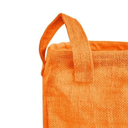 Jute Burlap Coloured Storage Basket – Small Clothes Ladundry, Socks, Books & Many more (Set of 4)