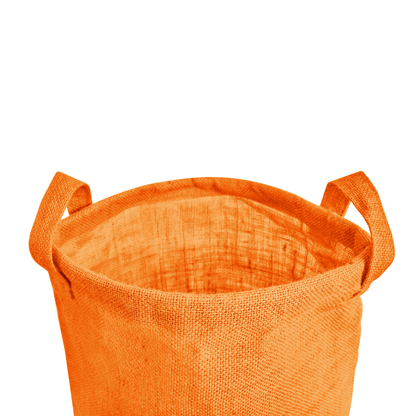 Coloured Foldable Jute Laundary Storage Bins –Burlap Hampers with Handles for Clothes, Toys, Laundry & Nursery Organization (Packs of 4)