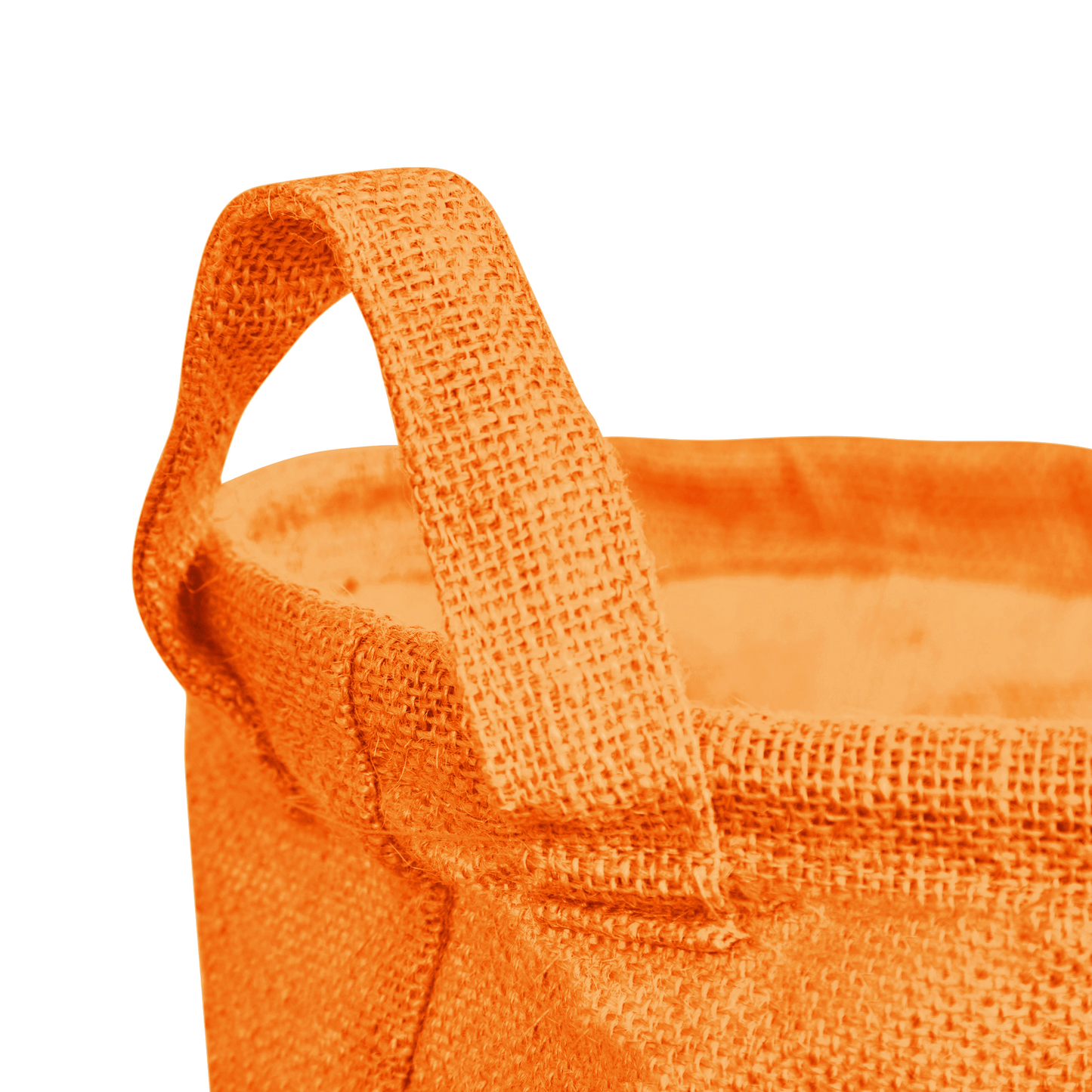 Jute Storage Bags –Laundry Baskets with Handles, Storage Baskets for Living Room, Bedroom, Nursery & Home Organization (Set of 4)