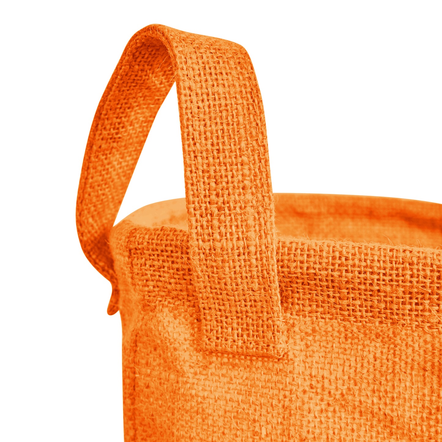 Jute Storage Bins – Set of 4 Foldable Baskets – Laundry Basket Decorative Woven Storage Basket with Handles for Living Room, Bedroom