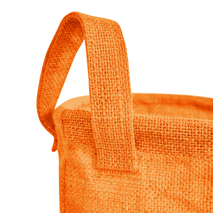 Jute Storage Bins – Set of 4 Foldable Baskets – Laundry Basket Decorative Woven Storage Basket with Handles for Living Room, Bedroom