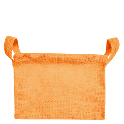 Jute Storage Baskets – Rectangular Organizer Bins with Handles  – Mini Hampers for Small Clothes, Toys & Shoes (Set of 4)