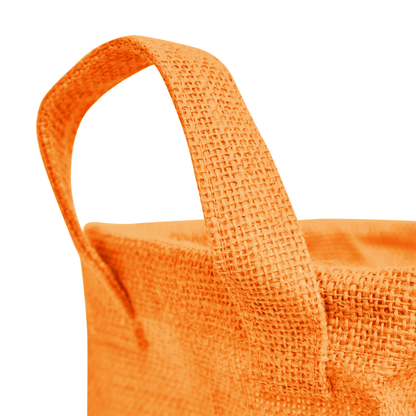 Jute Storage Baskets – Rectangular Organizer Bins with Handles  – Mini Hampers for Small Clothes, Toys & Shoes (Set of 4)