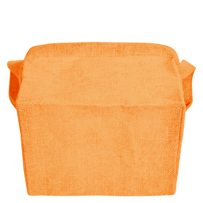 Jute Storage Baskets – Rectangular Organizer Bins with Handles  – Mini Hampers for Small Clothes, Toys & Shoes (Set of 4)